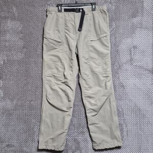 The North Face Hiking Pants Men Large Beige Cargo Pocket Zip Ankle Trail Utility